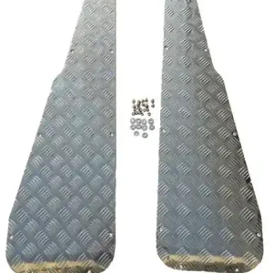 Precio De Fábrica Protector Aleta Largo 2mm. - Aluminio sin agujeros de ventilación - Pareja - Con kit de montaje en acero inoxidable (AG431)