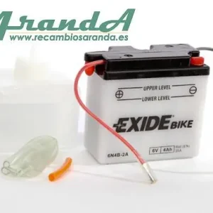 Oferta Limitada 6N4B-2A Tudor Exide 6V 4Ah 35A · Batería para Moto