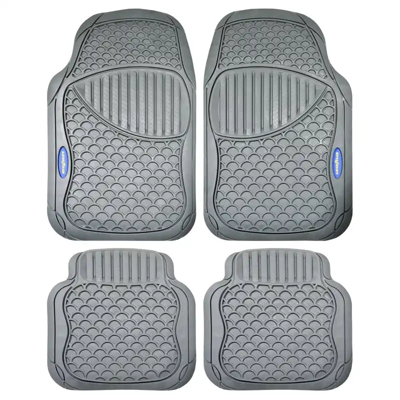 Juego 4 Alfombras Goma Gris Goodyear Favorito De Clientes