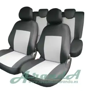 Juego Fundas Asiento Soft GP Negro-Gris Precio Económico