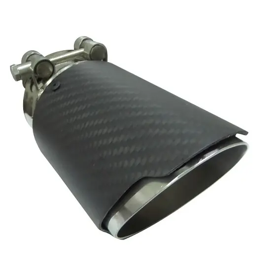 ø63mm Cola de Escape Tipo Carbono L170mm Popular