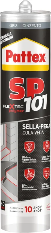 Pattex SP101 Gris · Adhesivo Sellador Juntas · Universal · Cartucho Bestseller