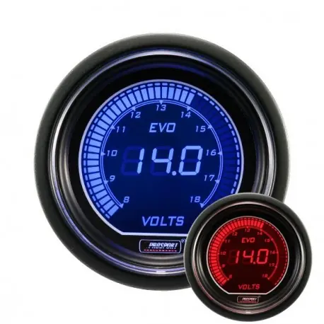 Precio Bajo Manómetro Prosport Voltímetro Digital Diámetro 52mm 8 - 18Volts