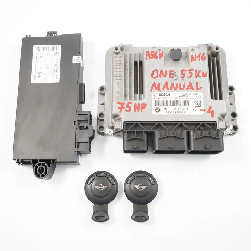Solo Hoy Mini R56 LCI One 55KW N16 75HP Gasolina Motor ECU Kit DME 7607685 CAS3 + Llaves