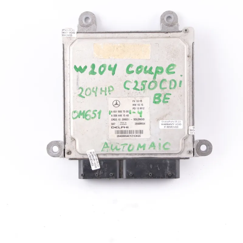 Envío Inmediato Mercedes W204 C220CDI BlueEFFICIENCY OM651.911 Motor ECU A6519007500 Automático