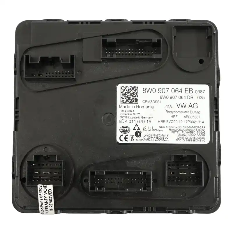 Imprescindible (Must-Have) Audi A4 B9 2.0 TFSI DEMA BCM Unidad Módulo Control Carrocería ECU 8W0907064EB